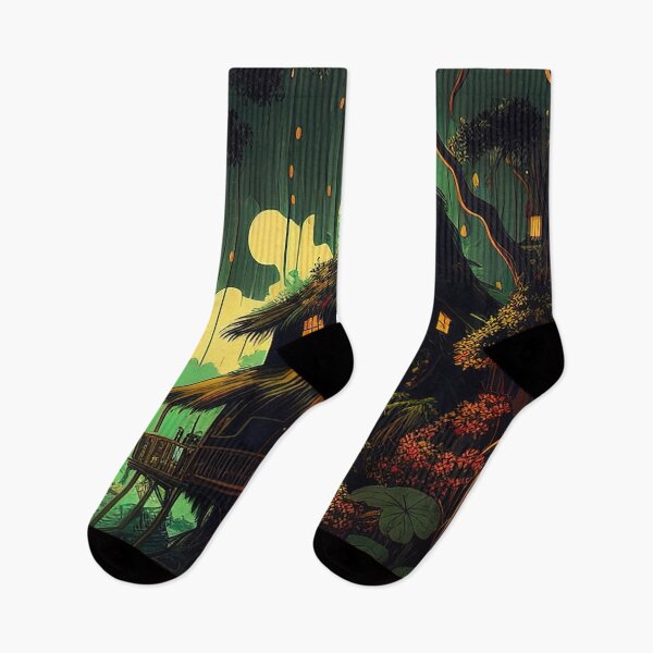 Item preview, Rainforest house in the jungle illustration designed and sold by RK - Shop.