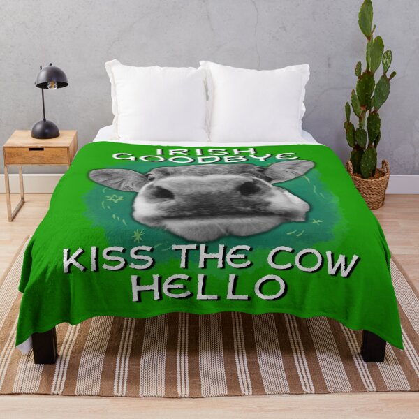 Item preview, Irish goodbye kiss the cow hello St Patrick's Day funny gift with cow designed and sold by facePale.