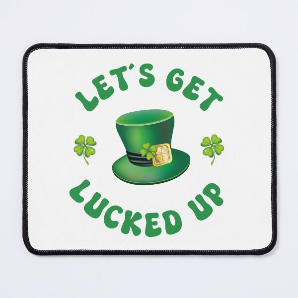 Item preview, LET´S GET LUCKED UP - retro st. patricks day quote designed and sold by KatisDesign.