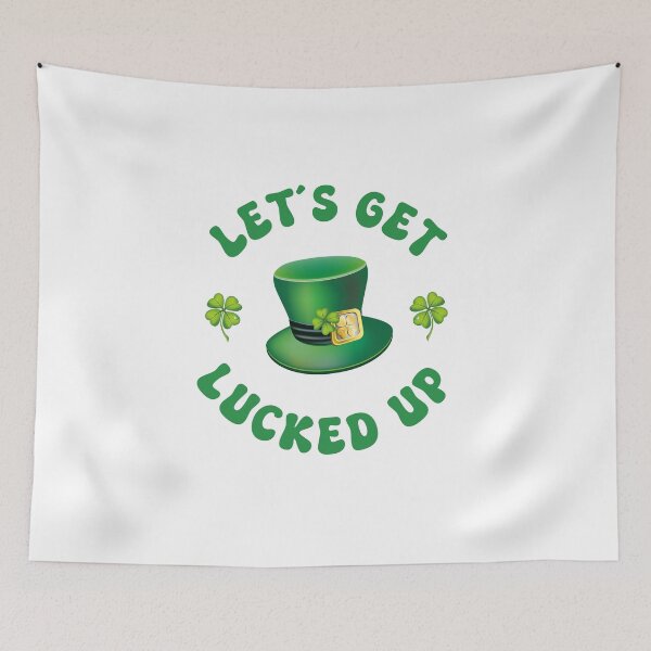 Item preview, LET´S GET LUCKED UP - retro st. patricks day quote designed and sold by KatisDesign.