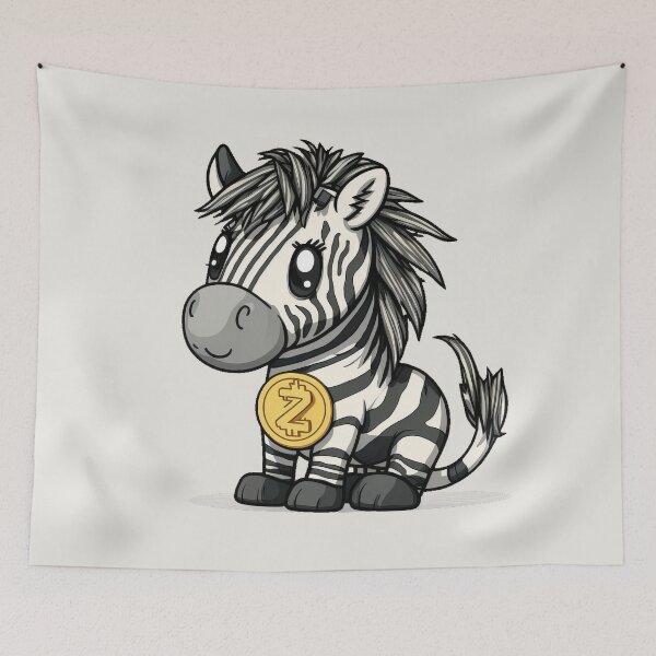Item preview, Cute Zebra with Zcash Necklace - Cartoon Characters designed and sold by quick-drops.