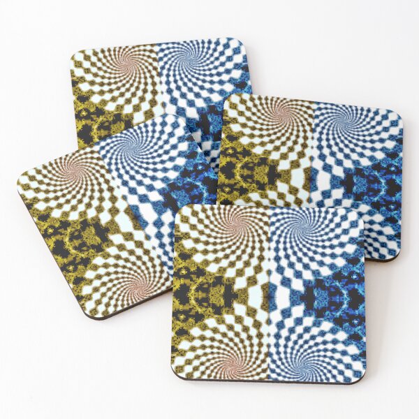 Item preview, Blue Gold Quad Trippy Pancake Illusion designed and sold by PPPimp.