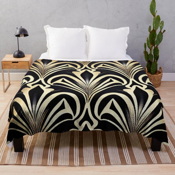 Artikelvorschau, Monochromatic Hollywood Regency Pattern Digital Painting entworfen und verkauft von CodeAndColors.