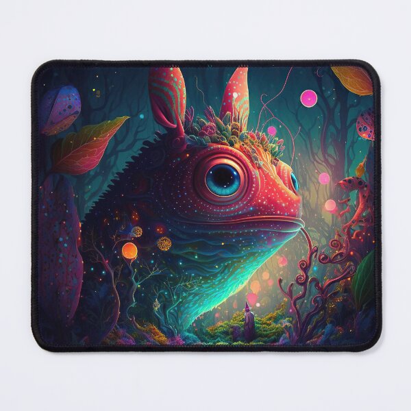 Item preview, Another Dimension - Wizard Seeks Counsel From Extra-dimensional Elder Lifeform in Enchanted Forest - Very High Resolution - Original Artwork designed and sold by CloudofKnowing.
