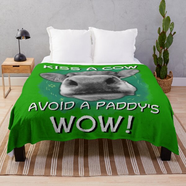 Item preview, Kiss a Cow Avoid a Paddy's Wow! St Patrick's Day funny gift with cow designed and sold by facePale.