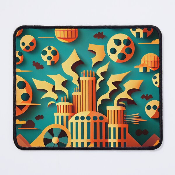 Item preview, Cartoon Explosive Industrial Pattern Digital Painting designed and sold by CodeAndColors.