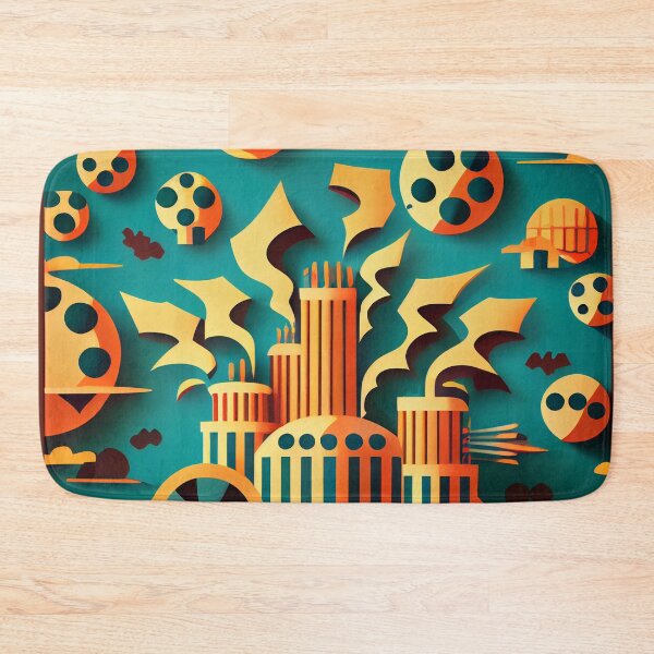 Item preview, Cartoon Explosive Industrial Pattern Digital Painting designed and sold by CodeAndColors.