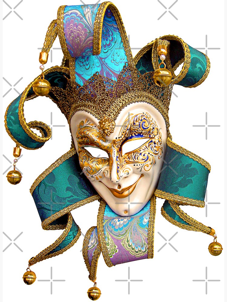 Máscara veneciana alegre, máscara de bufón de carnaval, máscara de