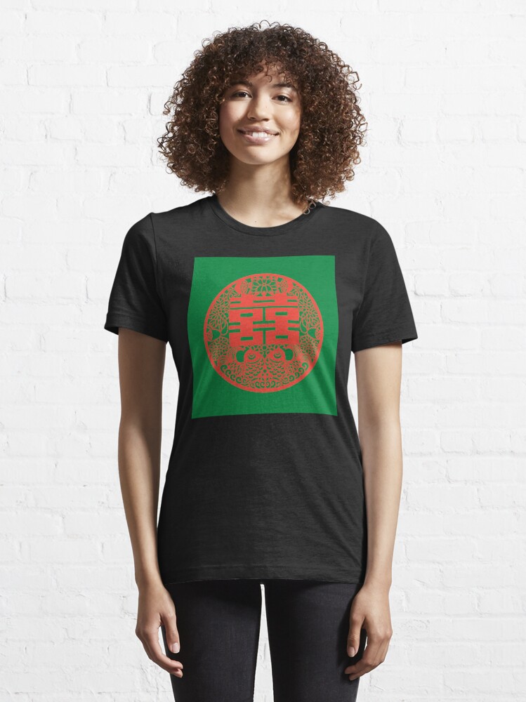 Women's T-Shirt Basic Green - Double Red