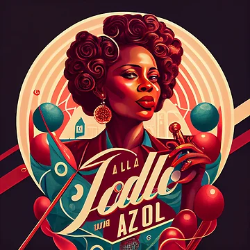Imagen de la obra Jazz Lollipops and a Lady Digital Painting de CodeAndColors