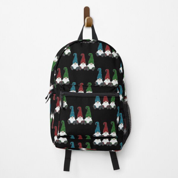 Item preview, 3 Nordic Gnomes Winter Christmas Swedish Tomte Cute Elves plaid designed and sold by funnytshirtemp.
