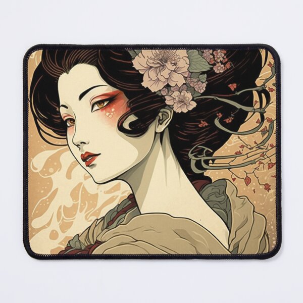 Item preview, Japanese Woman in Spring - Art Nouveau Style designed and sold by ArtNouveauChic.