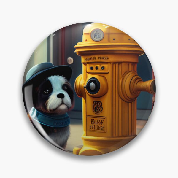Artikelvorschau, Fizz and the Bumblebee at the Fire Hydrant Digital Painting entworfen und verkauft von CodeAndColors.