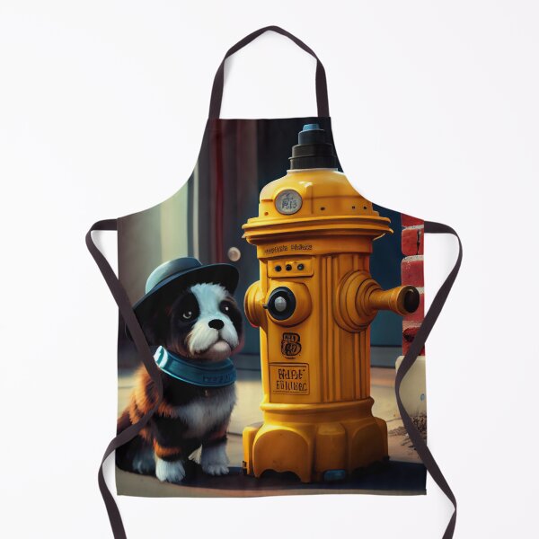Item preview, Fizz and the Bumblebee at the Fire Hydrant Digital Painting designed and sold by CodeAndColors.