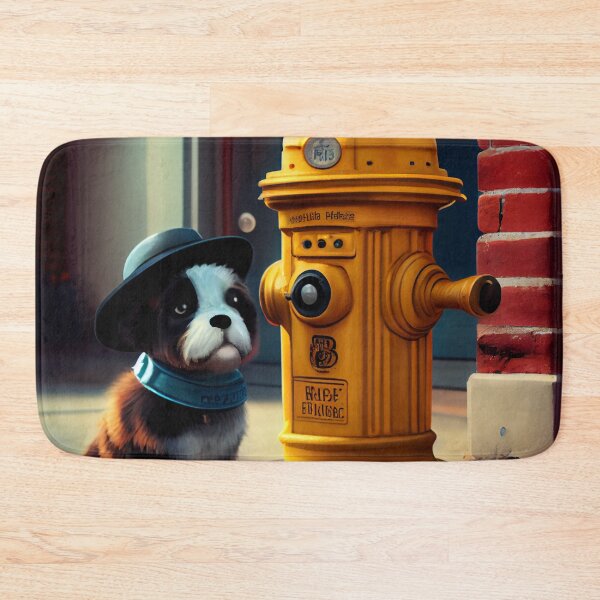 Item preview, Fizz and the Bumblebee at the Fire Hydrant Digital Painting designed and sold by CodeAndColors.