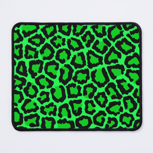 Item preview, Black Fluorescent Green Snow Leopard spotted fur Animal Africa Pattern designed and sold by funnytshirtemp.