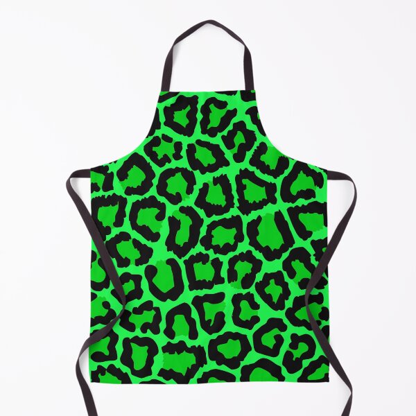 Item preview, Black Fluorescent Green Snow Leopard spotted fur Animal Africa Pattern designed and sold by funnytshirtemp.