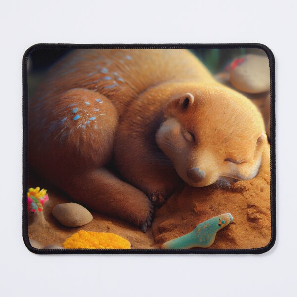 Item preview, Gingerbread and Mongoose Nap Time Digital Painting designed and sold by CodeAndColors.