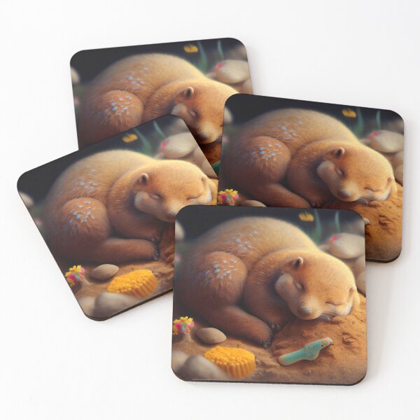 Item preview, Gingerbread and Mongoose Nap Time Digital Painting designed and sold by CodeAndColors.