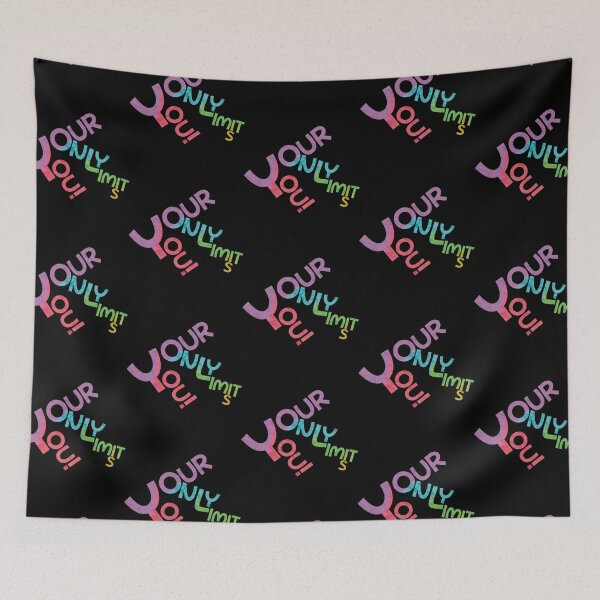 Item preview, Your only limit is you!  Spread Positivity motivational quote in bright fun retro 80s inspired colors!  designed and sold by MunsyArt.