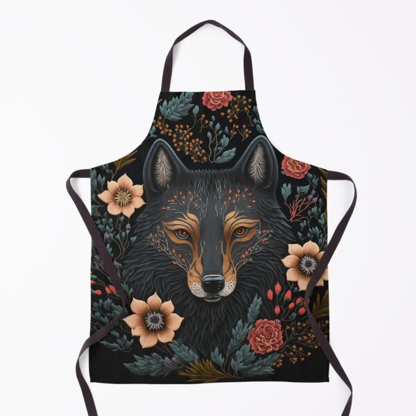 Item preview, Magical wolf Folk culture art designed and sold by Visual-wallart.