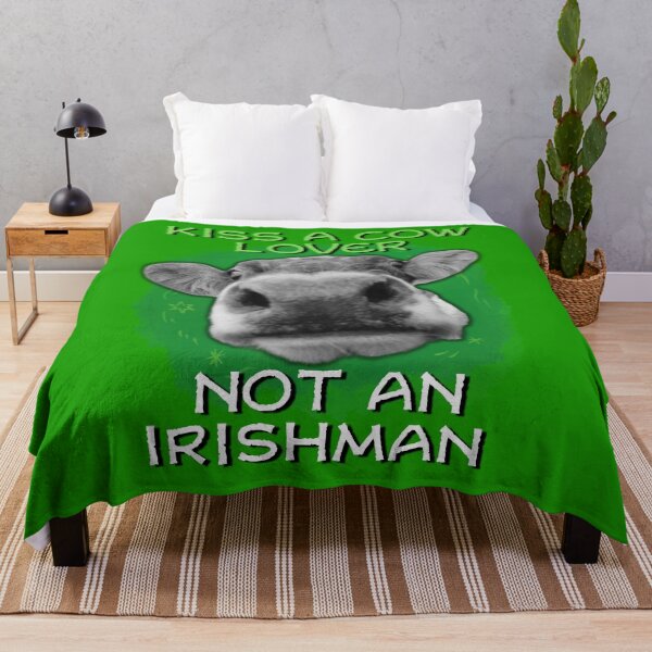 Item preview, Kiss a Cow Lover Not an Irishman St Patrick's Day funny gift with cow designed and sold by facePale.
