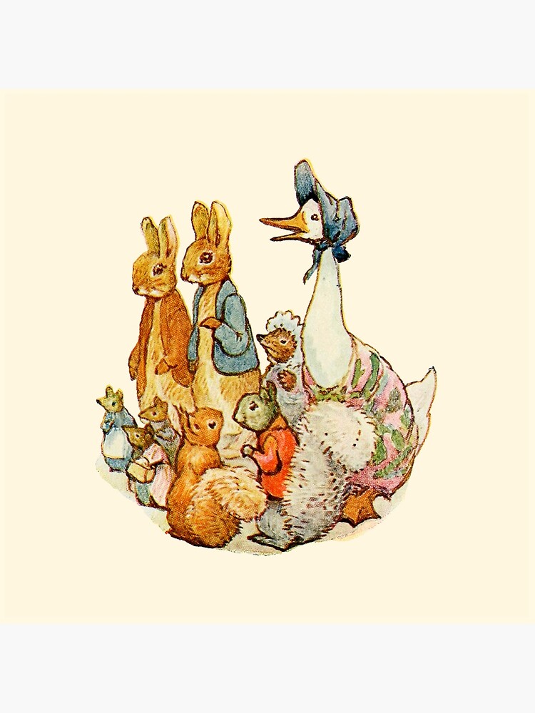 Beatrix Potter Children s Storybook Animals Art Board Print