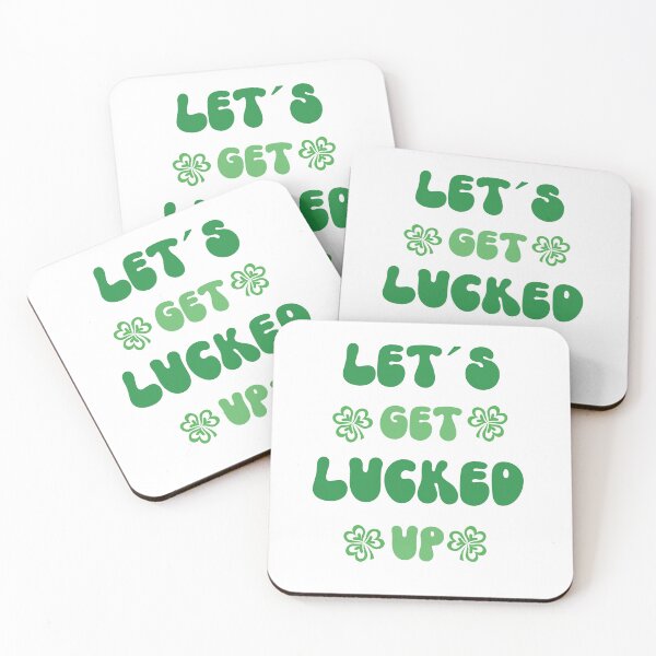 Item preview, LET´S GET LUCKED UP - retro st. patricks day quote designed and sold by KatisDesign.