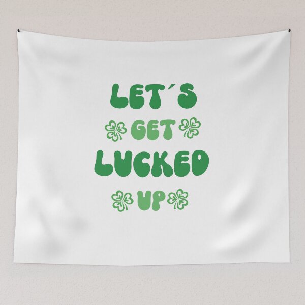 Item preview, LET´S GET LUCKED UP - retro st. patricks day quote designed and sold by KatisDesign.
