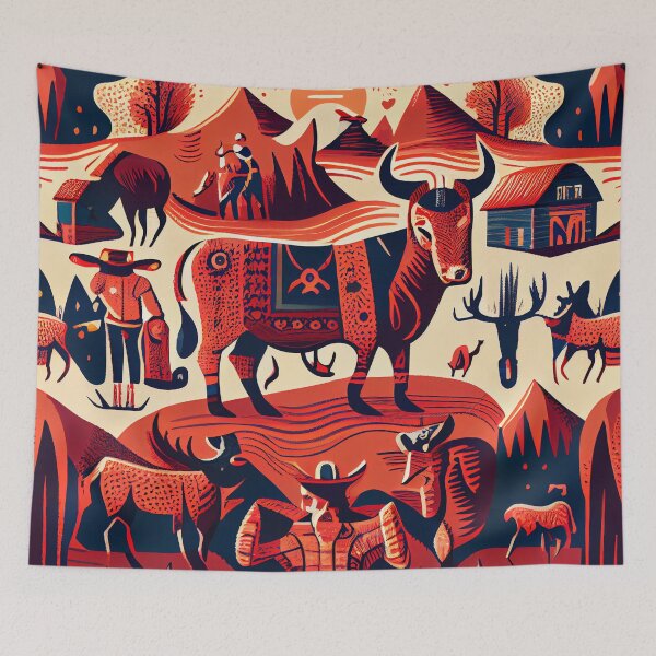 Item preview, Aggressive Country Pattern Digital Painting designed and sold by CodeAndColors.