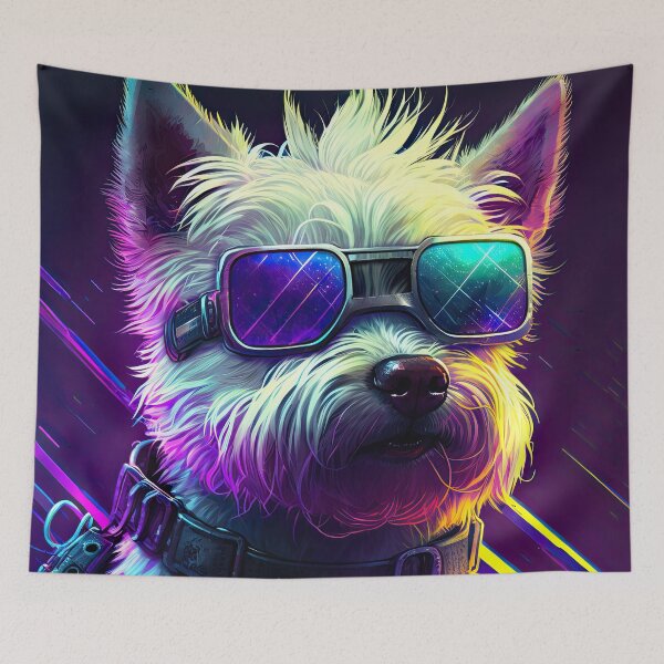 Item preview, Westie Cyber punk colorful  designed and sold by Ruletattoo.