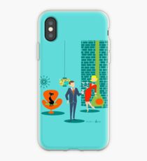 Retro Space Age Cartoon Couple iPhone Case