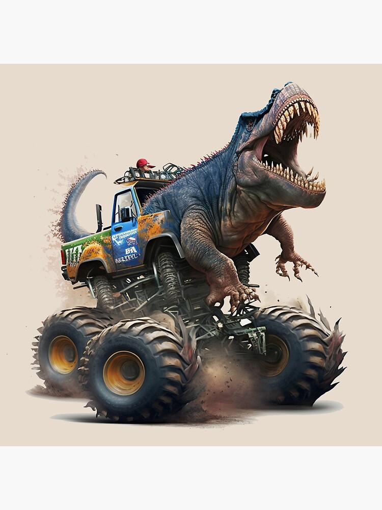 Monster Truck T-Rex Dinosaur Jigsaw Puzzle