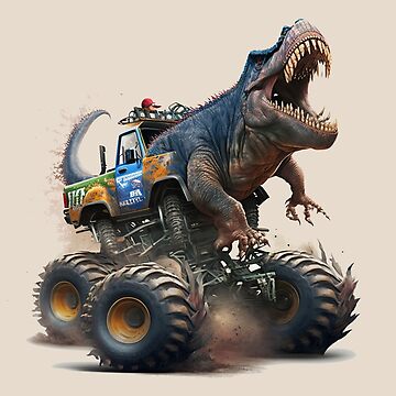 Truck-Driving Monster: T-Rex Dinosaur Takes the Wheel Classic T