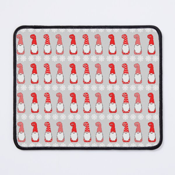 Item preview, Nordic Gnomes Red Hat Snowflakes Nisse Tomte Grey designed and sold by funnytshirtemp.