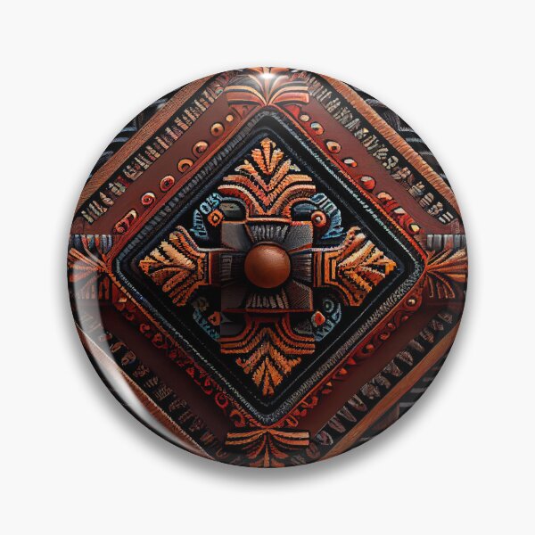 Artikelvorschau, Dark Ancient Crafty Three Dimensional Southwestern Pattern Digital Painting entworfen und verkauft von CodeAndColors.