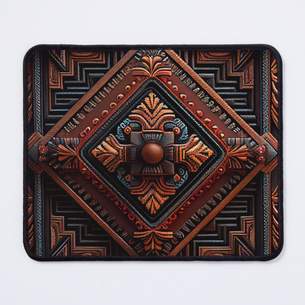 Item preview, Dark Ancient Crafty Three Dimensional Southwestern Pattern Digital Painting designed and sold by CodeAndColors.