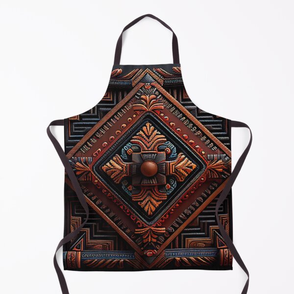 Item preview, Dark Ancient Crafty Three Dimensional Southwestern Pattern Digital Painting designed and sold by CodeAndColors.