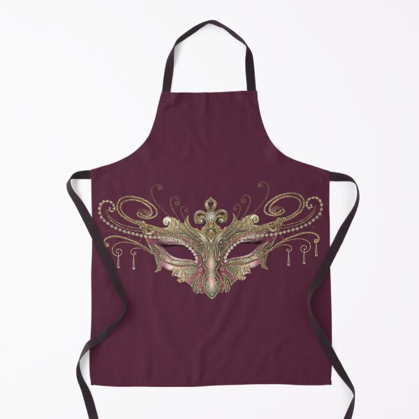 Item preview, Pink and gold Venetian half mask by Maxine Gadd designed and sold by Maxine Gadd.
