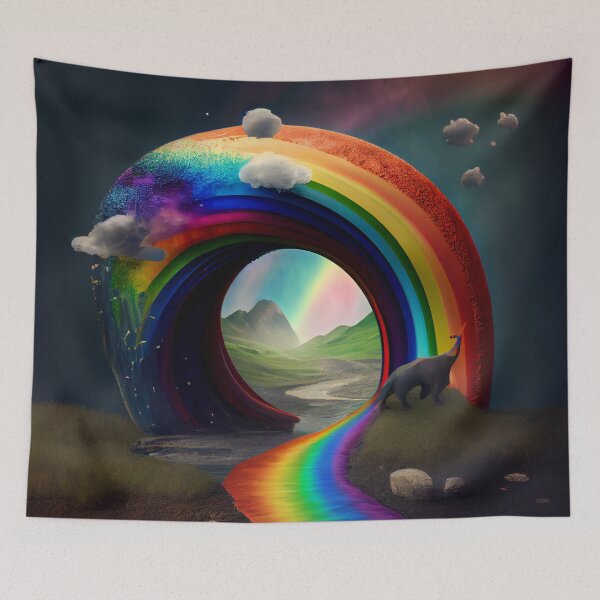 Item preview, Ode to the Rainbow Journey Digital Painting designed and sold by CodeAndColors.