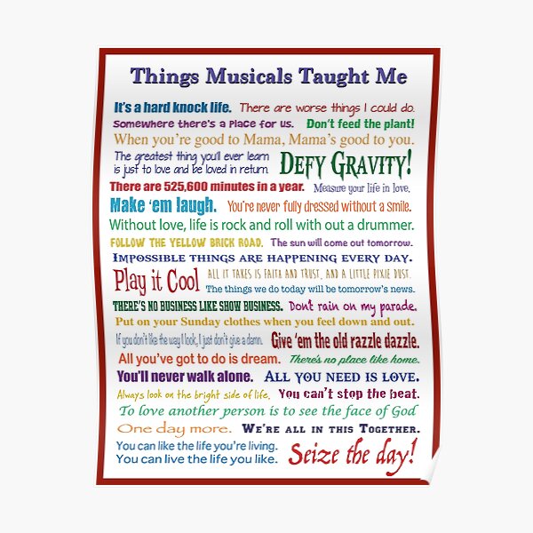 Things Musicals Taught Me Poster