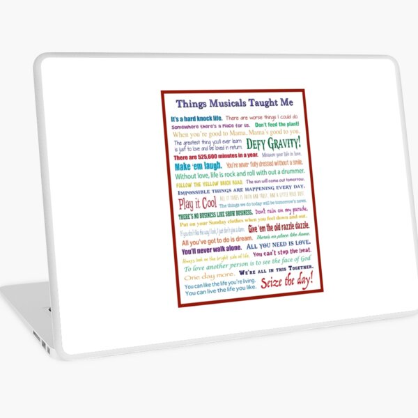 Item preview, Things Musicals Taught Me designed and sold by Stacie Forest.
