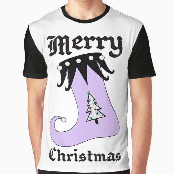 Pastel Goth | Creepy Stocking | Christmas Tree with Eyeball Ornaments Graphic T-Shirt