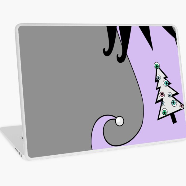 Pastel Goth | Creepy Stocking | Christmas Tree with Eyeball Ornaments Laptop Skin
