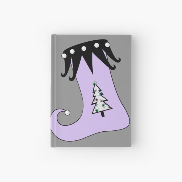 Pastel Goth | Creepy Stocking | Christmas Tree with Eyeball Ornaments Hardcover Journal