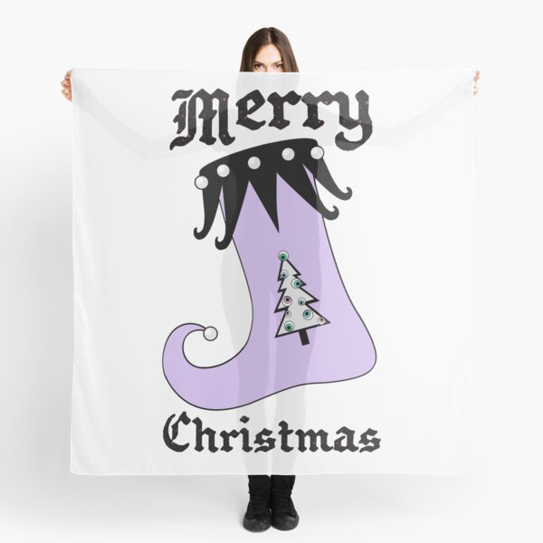 Pastel Goth | Creepy Stocking | Christmas Tree with Eyeball Ornaments Scarf