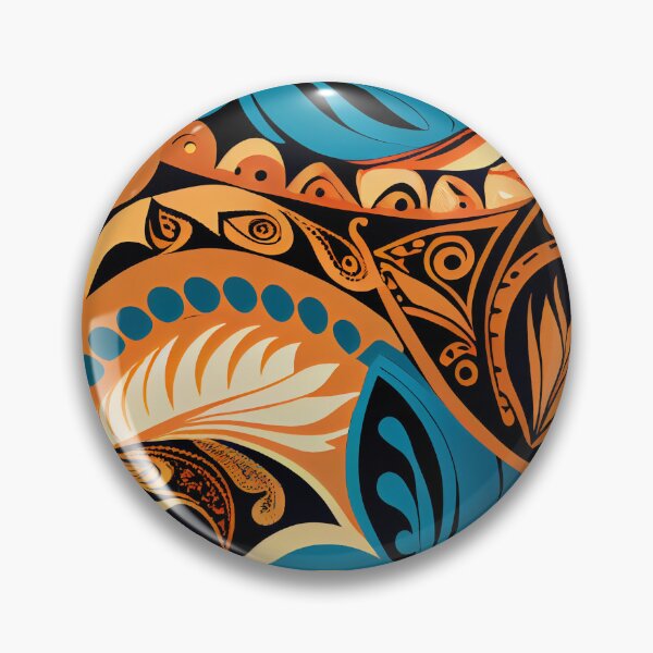 Artikelvorschau, Dazzling Calming Pacific Islander Pattern Digital Painting entworfen und verkauft von CodeAndColors.