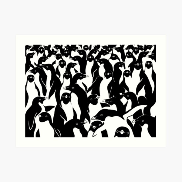 inzwischen Pinguine Kunstdruck