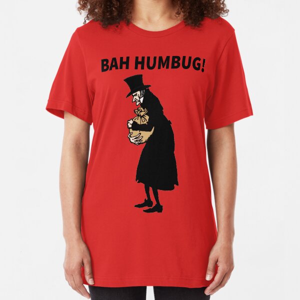 noël cadeau Bah humbug scrooge ebenezer noël t-shirt fun grincheux
