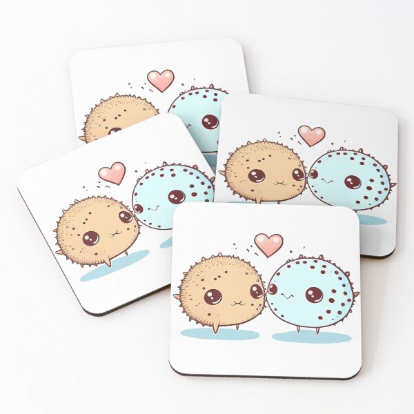 Item preview, Couple in love cpuffer fish designed and sold by gitarus.